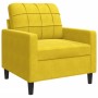 Sofá con cojines y almohadas 3 piezas terciopelo amarillo de , Sofás - Ref: Foro24-3278457, Precio: 623,26 €, Descuento: %