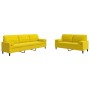 Set of sofas with 2 pieces of yellow velvet cushions by , Sofas - Ref: Foro24-3278497, Price: 501,21 €, Discount: %