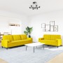 Set of sofas with 2 pieces of yellow velvet cushions by , Sofas - Ref: Foro24-3278497, Price: 501,21 €, Discount: %