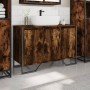 Bathroom vanity cabinet in smoked oak engineered wood, 91x35x60 cm. by , Bathroom furniture - Ref: Foro24-848661, Price: 97,2...