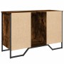 Bathroom vanity cabinet in smoked oak engineered wood, 91x35x60 cm. by , Bathroom furniture - Ref: Foro24-848661, Price: 97,2...