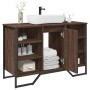 Bathroom vanity cabinet in brown oak wood, engineered, 91x35x60 cm. by , Bathroom furniture - Ref: Foro24-848668, Price: 93,1...