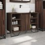 Bathroom vanity cabinet in brown oak wood, engineered, 91x35x60 cm. by , Bathroom furniture - Ref: Foro24-848668, Price: 93,1...