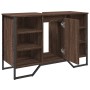 Bathroom vanity cabinet in brown oak wood, engineered, 91x35x60 cm. by , Bathroom furniture - Ref: Foro24-848668, Price: 93,1...