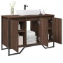 Bathroom vanity cabinet in brown oak wood, engineered, 91x35x60 cm. by , Bathroom furniture - Ref: Foro24-848663, Price: 100,...