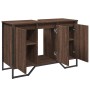 Bathroom vanity cabinet in brown oak wood, engineered, 91x35x60 cm. by , Bathroom furniture - Ref: Foro24-848663, Price: 100,...