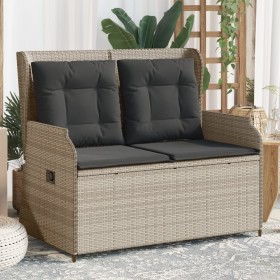 Reclining garden armchair with gray synthetic rattan cushions by , garden benches - Ref: Foro24-368960, Price: 212,99 €, Disc...