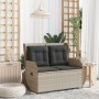 Reclining garden armchair with gray synthetic rattan cushions by , garden benches - Ref: Foro24-368960, Price: 212,37 €, Disc...