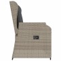 Reclining garden armchair with gray synthetic rattan cushions by , garden benches - Ref: Foro24-368960, Price: 212,37 €, Disc...