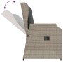 Reclining garden armchair with gray synthetic rattan cushions by , garden benches - Ref: Foro24-368960, Price: 212,37 €, Disc...