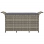 Garden bench with gray synthetic rattan cushion 116x46x57 cm by , garden benches - Ref: Foro24-363421, Price: 88,46 €, Discou...