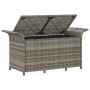 Garden bench with gray synthetic rattan cushion 116x46x57 cm by , garden benches - Ref: Foro24-363421, Price: 88,46 €, Discou...