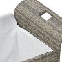 Garden bench with gray synthetic rattan cushion 116x46x57 cm by , garden benches - Ref: Foro24-363421, Price: 88,46 €, Discou...