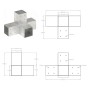 Galvanized metal X-shaped post connector 81x81 mm by , fence posts - Ref: Foro24-145467, Price: 25,11 €, Discount: %