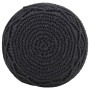 Handmade macramé pouf in anthracite gray cotton, 45x30 cm by , Ottomans - Ref: Foro24-324005, Price: 72,19 €, Discount: %