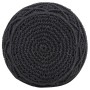 Handmade macramé pouf in anthracite gray cotton, 45x30 cm by , Ottomans - Ref: Foro24-324005, Price: 72,19 €, Discount: %