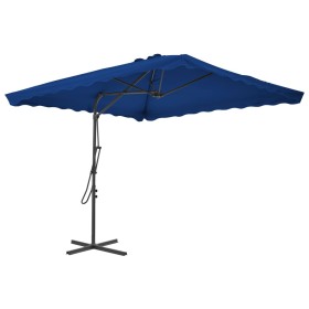 Garden umbrella with blue steel pole 250x250x230cm by vidaXL, Umbrellas - Ref: Foro24-312517, Price: 79,99 €, Discount: %