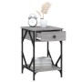 Bedside table made of gray Sonoma plywood, measuring 40x42x60 cm. by , Nightstands - Ref: Foro24-826341, Price: 48,65 €, Disc...