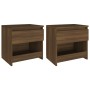 Mesita noche 2 uds madera contrachapada roble marrón 40x30x39cm de , Mesitas de noche - Ref: Foro24-815134, Precio: 62,70 €, ...