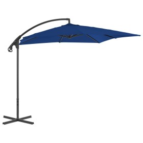 Cantilever parasol with sky blue steel pole 250x250 cm by vidaXL, Umbrellas - Ref: Foro24-312513, Price: 85,99 €, Discount: %