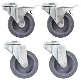 Swivel wheels with pin hole 4 units 75 mm by , Material handling - Ref: Foro24-143431, Price: 22,99 €, Discount: %