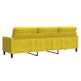 Sofá de 3 plazas terciopelo amarillo 210 cm de , Sofás - Ref: Foro24-4007650, Precio: 256,93 €, Descuento: %