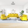 3-piece velvet yellow sofa set with cushions by , Sofas - Ref: Foro24-3278437, Price: 592,49 €, Discount: %