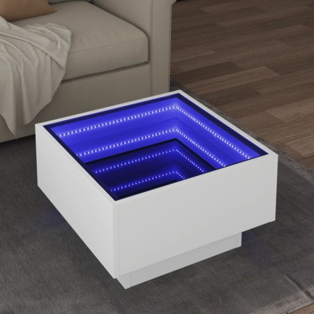 LED-Couchtisch aus weißem Ingenieurholz, 50x50x30 cm. von , Couchtisch - Ref: Foro24-847504, Preis: 111,72 €, Rabatt: %