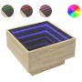 Mesa de centro y LED madera ingeniería roble Sonoma 50x50x30 cm de , Mesas de centro - Ref: Foro24-847506, Precio: 108,15 €, ...