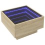 Mesa de centro y LED madera ingeniería roble Sonoma 50x50x30 cm de , Mesas de centro - Ref: Foro24-847506, Precio: 108,15 €, ...