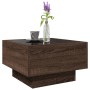 Mesa de centro y LED madera ingeniería marrón roble 50x50x30 cm de , Mesas de centro - Ref: Foro24-847510, Precio: 111,72 €, ...