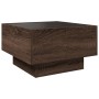 Mesa de centro y LED madera ingeniería marrón roble 50x50x30 cm de , Mesas de centro - Ref: Foro24-847510, Precio: 111,99 €, ...