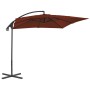 Cantilever parasol with terracotta steel pole 250x250 cm by vidaXL, Umbrellas - Ref: Foro24-312511, Price: 129,26 €, Discount: %