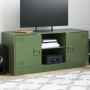 Mueble de TV de acero verde oliva 99x39x44 cm de , Muebles TV - Ref: Foro24-841689, Precio: 102,06 €, Descuento: %