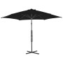 Garden umbrella with black steel pole 300x230cm by vidaXL, Umbrellas - Ref: Foro24-312520, Price: 94,74 €, Discount: %