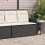 Reclining garden armchair with black synthetic rattan cushions by , garden benches - Ref: Foro24-368937, Price: 201,42 €, Dis...