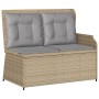 Garden reclining armchair with beige synthetic rattan cushions by , garden benches - Ref: Foro24-368940, Price: 206,22 €, Dis...