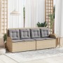 Garden reclining armchair with beige synthetic rattan cushions by , garden benches - Ref: Foro24-368940, Price: 206,22 €, Dis...