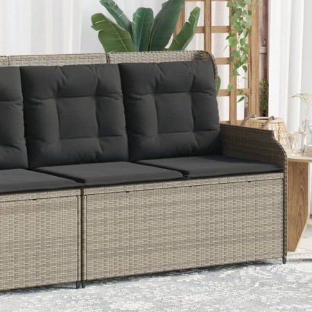 Reclining garden armchair with gray synthetic rattan cushions by , garden benches - Ref: Foro24-368942, Price: 207,85 €, Disc...