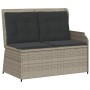 Reclining garden armchair with gray synthetic rattan cushions by , garden benches - Ref: Foro24-368942, Price: 207,85 €, Disc...