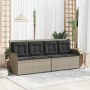 Reclining garden armchair with gray synthetic rattan cushions by , garden benches - Ref: Foro24-368942, Price: 207,85 €, Disc...