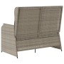 Reclining garden armchair with gray synthetic rattan cushions by , garden benches - Ref: Foro24-368942, Price: 207,85 €, Disc...