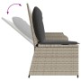 Reclining garden armchair with gray synthetic rattan cushions by , garden benches - Ref: Foro24-368942, Price: 207,85 €, Disc...