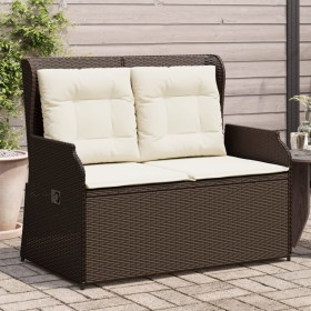 Reclining garden armchair with brown synthetic rattan cushions by , garden benches - Ref: Foro24-368956, Price: 209,99 €, Dis...