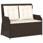 Reclining garden armchair with brown synthetic rattan cushions by , garden benches - Ref: Foro24-368956, Price: 209,75 €, Dis...