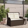 Reclining garden armchair with brown synthetic rattan cushions by , garden benches - Ref: Foro24-368956, Price: 209,75 €, Dis...