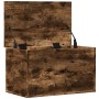 Smoked oak engineered wood storage box 60x35x35 cm by , Storage trunks - Ref: Foro24-840678, Price: 56,51 €, Discount: %