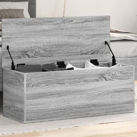 Engineered wood storage box in Sonoma gray, 90x35x35 cm. by , Storage trunks - Ref: Foro24-840686, Price: 75,99 €, Discount: %