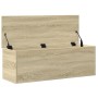 Caja de almacenaje madera ingeniería roble sonoma 102x35x35 cm de , Baúles de almacenamiento - Ref: Foro24-840690, Precio: 79...