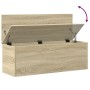 Caja de almacenaje madera ingeniería roble sonoma 102x35x35 cm de , Baúles de almacenamiento - Ref: Foro24-840690, Precio: 79...